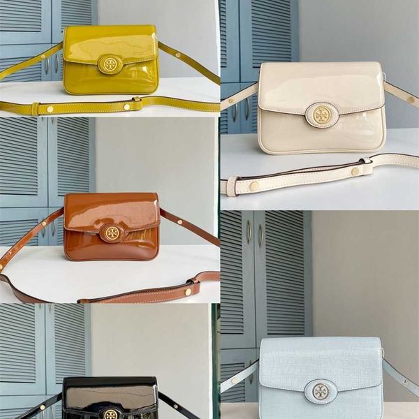 

56% off designer bag 2024 early launch straight new tb women's crocodile bean curd single crossbody lacquered small square adjustable s