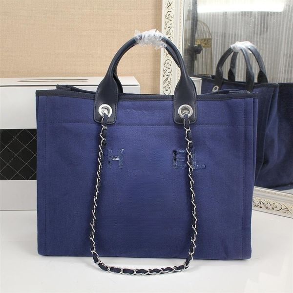 

designer handbag canvas bag embroidered beads underarm bag chain bag fashion large capacity shopping bag wallet beach bag shopping holiday t