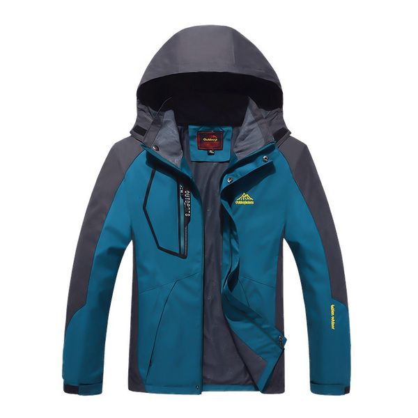 

men's jackets waterproof hiking jacket large size windproof windbreaker camping hunting running trekking fishing coat men outdoor 23081, Black;brown