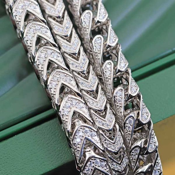 

custom new cuban chain 6mm 8mm width s925 silver d/vvs clarity moissanite necklace mans cuban link chain