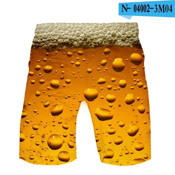 

mens graphic shorts 3d digital beer pattern short pants fashion breathable pant for munich beer festival germany295p, White;black