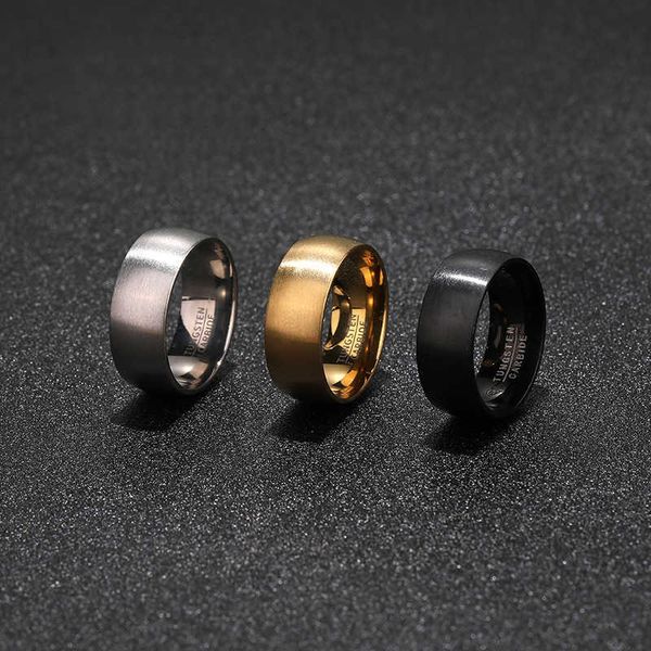 

wboe rings stainless steel titanium steel ring for men's high-end niche light luxury and stainless steel jewelry with pigment ring that, Silver