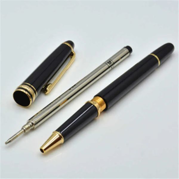 

wholesale wholesale High Quality 163 Bright Black Ballpoint Pen / Roller Ball Pen Classic Office Stationery Promotion Pens For Birthday Gift s