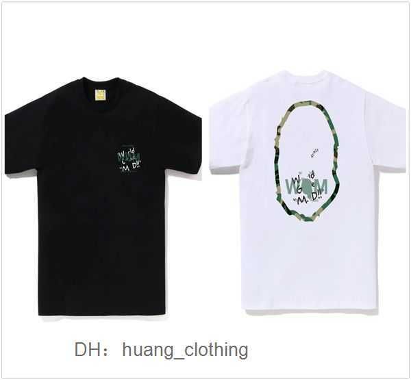 

bapesta ape t shirt men side double sided camouflage shark clothes tee colorful printt-shirt cashew lightning cotton 5 bwd9, White;black