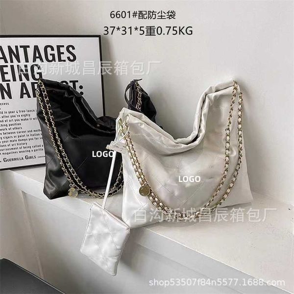 

50% off designer bag 2024 early launch new lingge chain bar mother one shoulder portable tote large capacity garbage water bucket