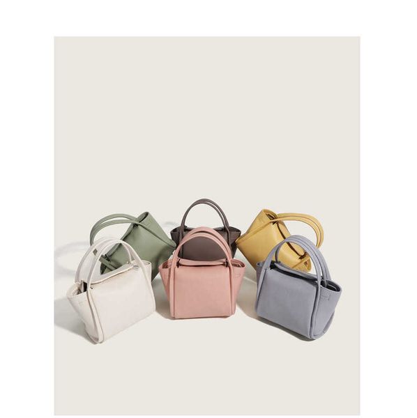 

songmont bags baobao women's new spring song vegetable basket yuanbao bao genuine leather cowhide portable bucket bag niche high sense