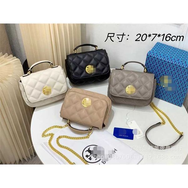 

50% off designer bag 2024 early launch tb new fashion one shoulder crossbody women's ins popular cowhide small fragrant style handbag l