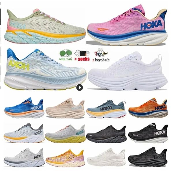 

eur 36-45 hoka running shoes hokas womens mens trainers clifton 9 8 bondi yellow pear sweet corn people seaweed triple white purple designer