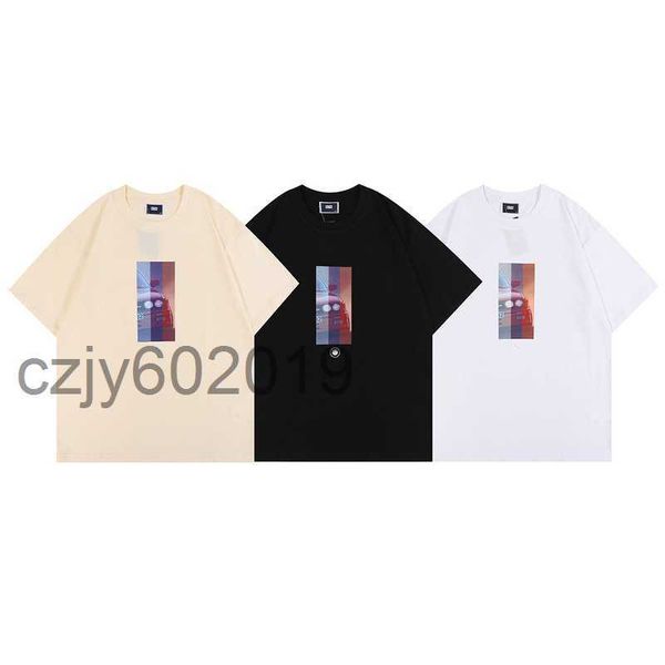 

kith printed short-sleeved t-shirt men's fashion brand trend ins new summer couple's clothes loose half-sleeved t-shirtvfvl, White;black