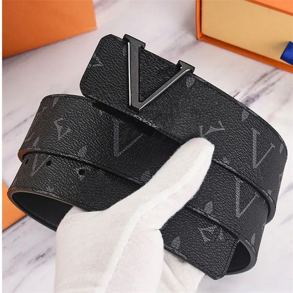 

men designers belts classic fashion casual letter smooth buckle womens mens leather belt width 3.8cm with box, Black;brown