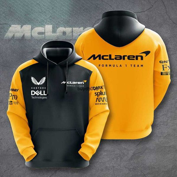 

cet6 men's hoodies sweatshirts f1 mclaren motorcade men's 3d printing sports hoodie women's children's street casual clo, Black