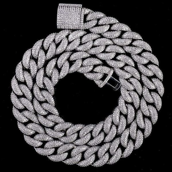 

mens women vvs moissanite diamond cuban link chain 925 sterling silver