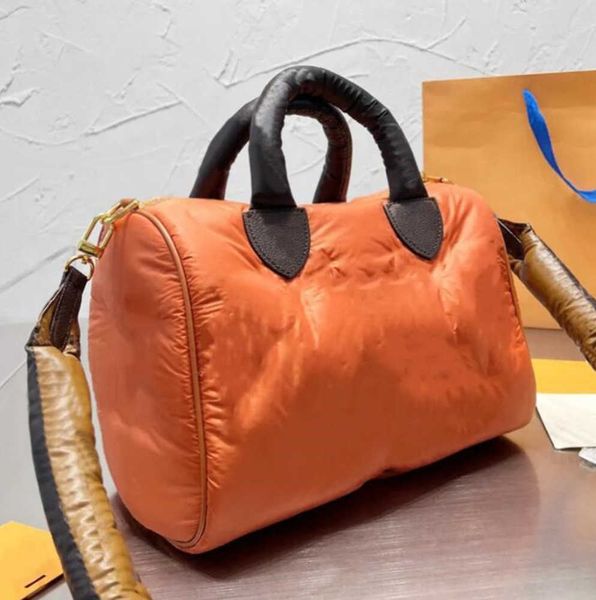 

cc designer women econyl nylon bags speedy brand embroidered monograms pattern shoulder handbags lady crossbody strap shopping travel handba
