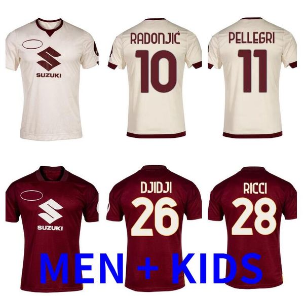 

23 24 torino limited edition soccer jerseys 2023 2024 zaza t. sanabria lukic pellegri singo ricci suzuki football shirts men uniforms, Black;yellow