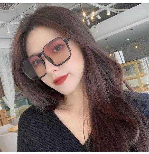 

2023 new fashionable personality half frame square for women's network red large slim face anti blue light glasses, White;black
