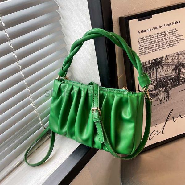

shoulder bags fold design shoulder side bags for women 2023 fashion solid leather crossbody bag designer female handbags and pursestylishdes