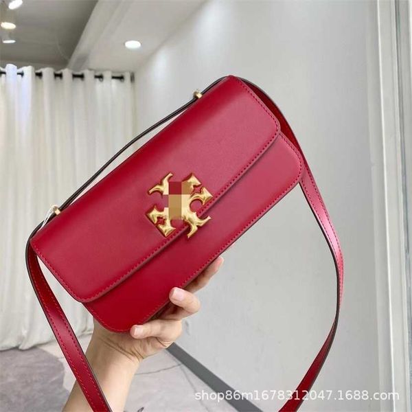 

55% off designer bag 2024 early launch new tb head layer cowhide small gold brick red wedding single shoulder crossbody organ women's