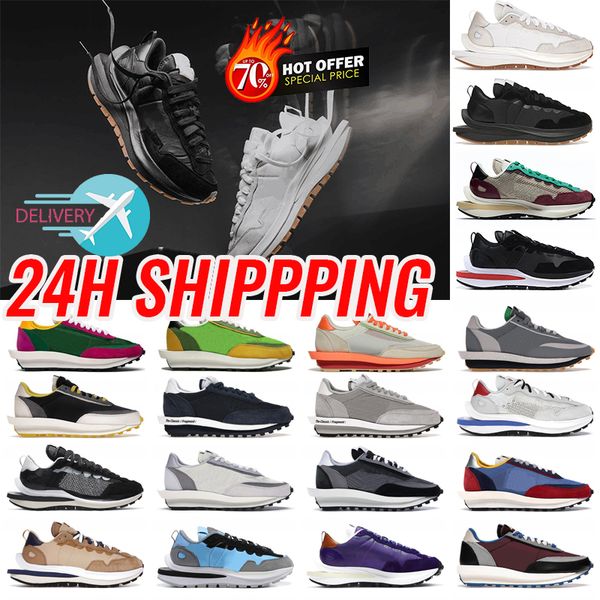 

2023 mens womens sacais running shoes vaporwaffle ldv waffle blaze nylon white black sesame game royal fragment grey void green sports sneak