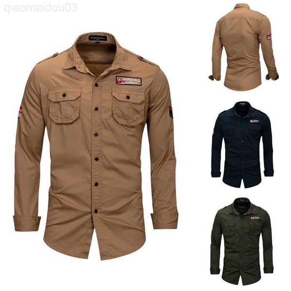 

men's casual shirts new cotton spring autumn mens long sleeve military shirts slim fit solid button social office work blouse pocket ma, White;black