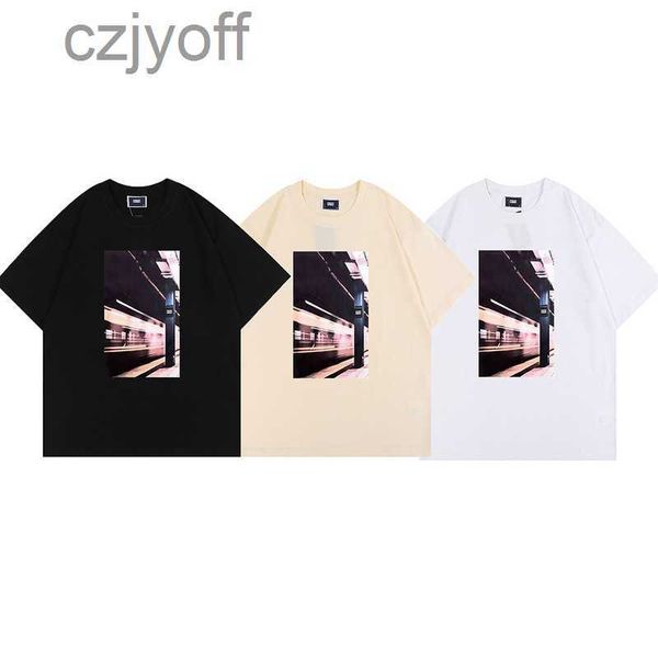 

kith printed loose round neck short sleeve t-shirt new half sleeve trend in 2022 summer, White;black
