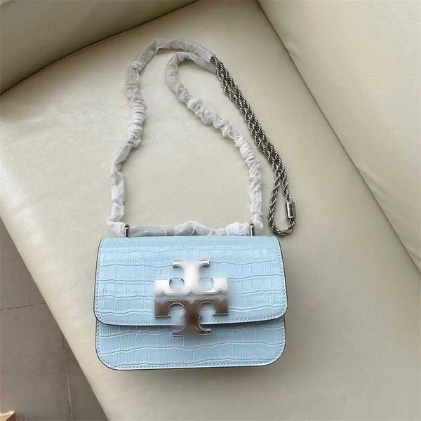 

50% off designer bag 2024 early launch tb fashion crocodile bean curd small square one shoulder crossbody urban commuter popular chain women