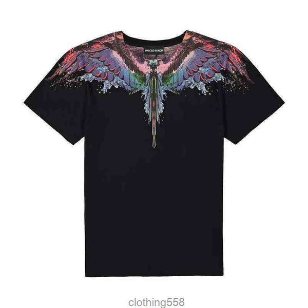 

short sleeves men's and women's t-shirt tide mb phantom water drop feather wings 19ss 11s1s1, White;black