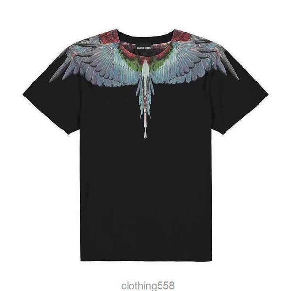 

short sleeves men's and women's t-shirt tide mb phantom water drop feather wings 19ss 16s1s1, White;black