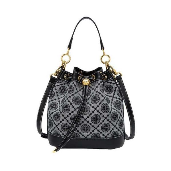 

50% off designer bag 2024 early launch tb single shoulder crossbody handheld drawstring tote bucket new women's genuine leather old flo