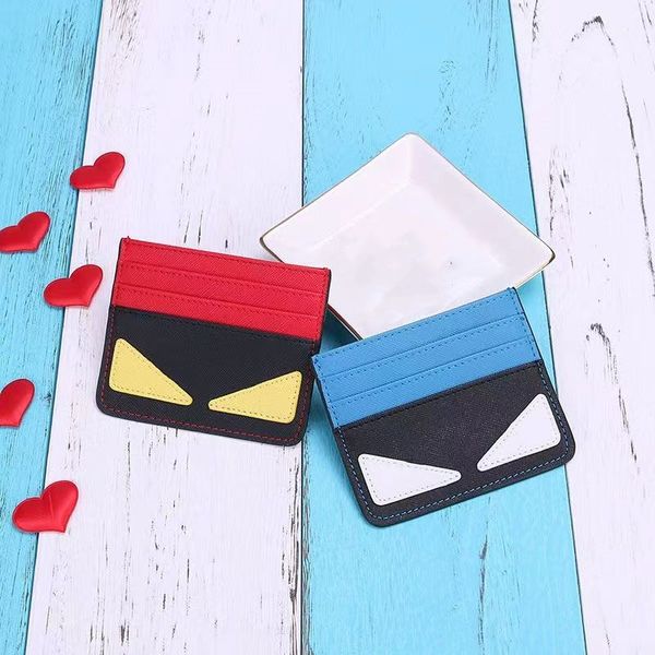 

designer classic leather compact holder high look level ladies cute eyewear wallet designer credit card holder wallet with box card bag, Red;black