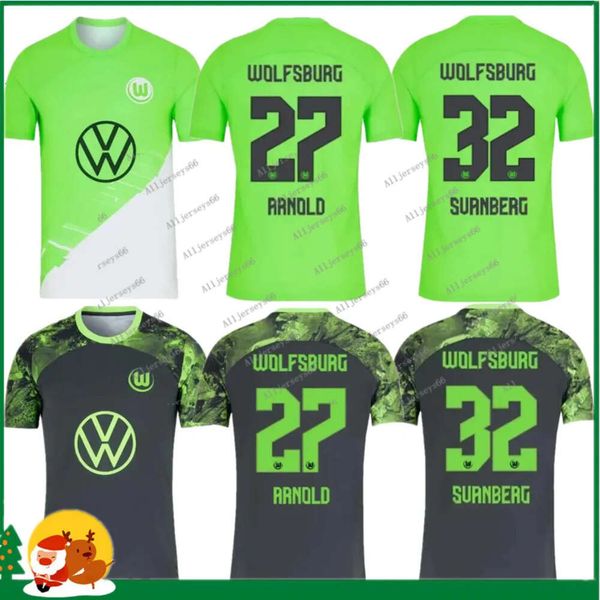 

24 23 wolfsburg soccer jersey weghorst arnold 2023 2024 malli brekalo mehmedi uilavogui xaver football shirt s -2xl 20 20, Black;yellow