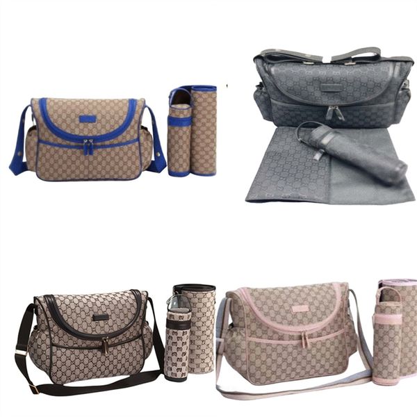 

mom baby diaper bag 3-piece set high-quality designer print multifunctional shoulder bag mom and girl gift creative b71