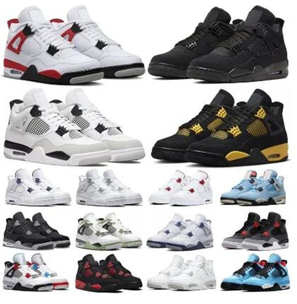 

2023 desginer 4 4s pink j4 air jumpman basketball shoes men women black canvas sneakers university white sail cactus jack shimmer sp pine gr