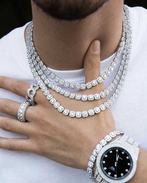 

excellent quality 925 silver 6.5mm large moissanite diamond iced out 10mm wide necklace cuban link chain