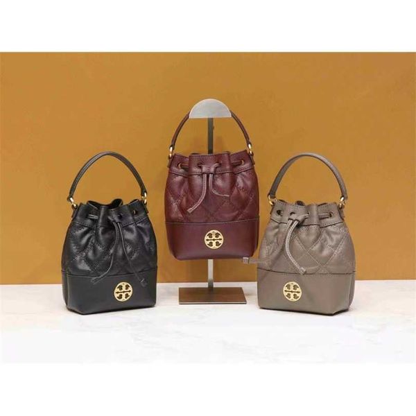 

50% off designer bag 2024 early launch tb sheepskin mini water bucket lingge drawstring crossbody versatile one shoulder portable chain wome