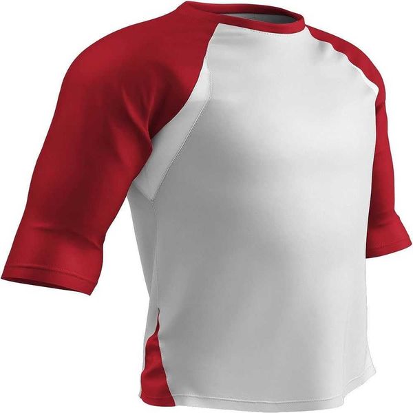 

champro men's three-quarter raglan sleeve lightweight polyester baseball shirt with mesh side inserts, Black;brown