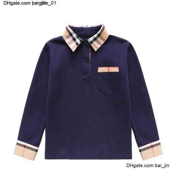 

spring autumn baby boys t-shirts turn-down collar kids long sleeve t-shirt cotton children plaid shirt boy shirts, Blue