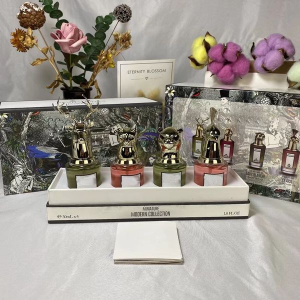 

spray fragrance portraits perfume inimitable penhaligon beast-head series 4*30ml gift set fox elk deer peacock cheetah head parfumes long la