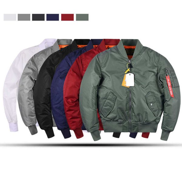 

winter thick cotton oversized baseball pilot jacket men's embroidery custom bomber jackets, Black;brown