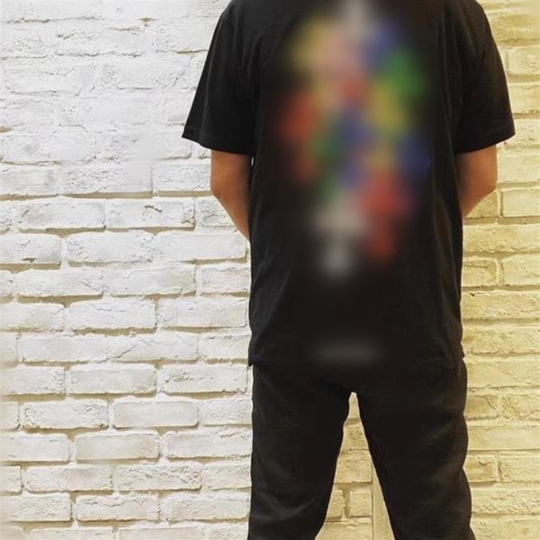 

summer spring cross horseshoe print pocket men's t-shirts usa designers women high street hip hop cotton luxury fashion skate218e, White;black