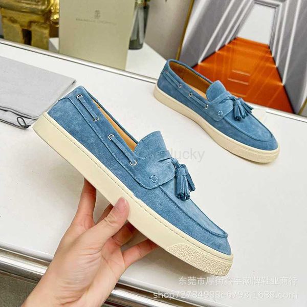 

brunello shoes high edition new brunello cucinelli men's lefu shoes genuine leather suede casual shoes bc pendant single shoe