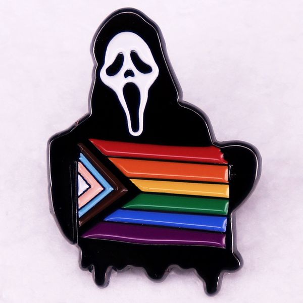 

lgbt halloween rainbow brooch cute anime movies games hard enamel pins collect cartoon brooch backpack hat bag collar lapel badges, Blue