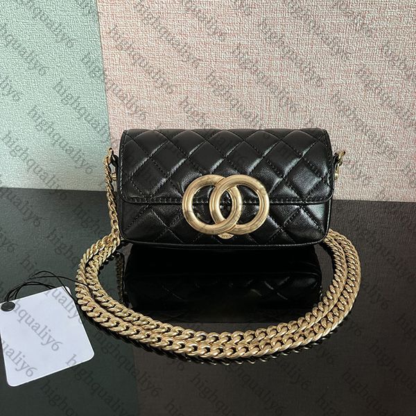 

french stick bag designer flip bag cc10a mirror quality genuine leather crossbody bag chain bag exquisite packaging