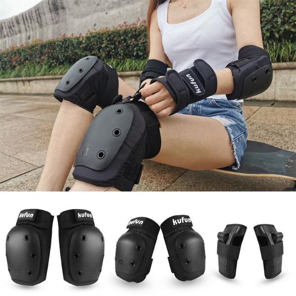 

elbow & knee pads skateboard protective gear protector set longboard children bicycle inline roller skates outdoor sport293t, Black;gray