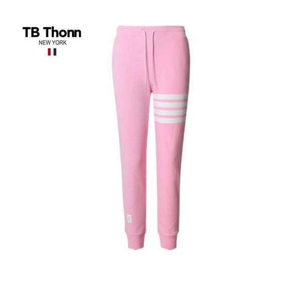 

trendy tb thonn candy pink pants for women's autumn and winter pure cotton high grade mid rise sports casual, Black;brown