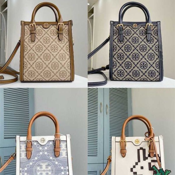 

50% off designer bag 2024 early launch straight new tb women's old flower musical manual denim handbag rabbit mobile phone tote crossbo