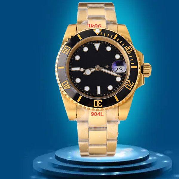 

submarine mens watch automatic fashion designer watches montre 40mm 904l stainless steel gliding clasp wristwatches sapphire luminous with b, Slivery;brown