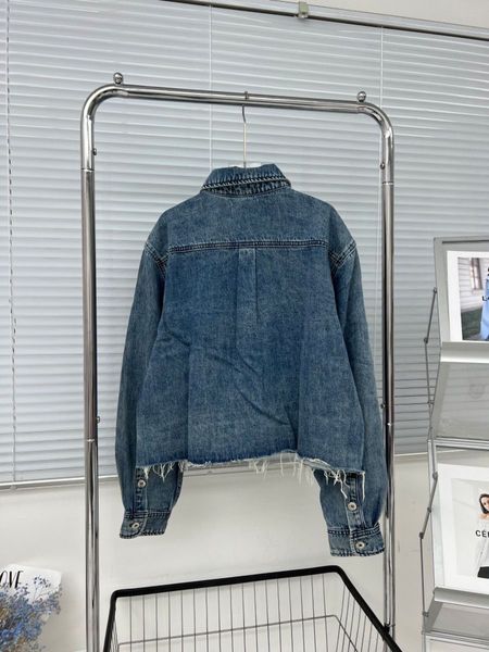 

early autumn new short coat fashion pocket mi embroidered denim coat men's and women's fashion versatile coat, Black;brown