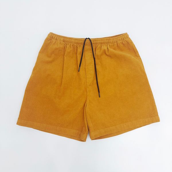 

yellow summer men's corduroy material embroidery comfortable shorts