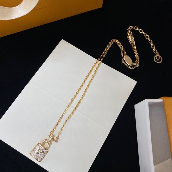 

luxury gold pendant necklaces diamond necklace designer necklace jewelry wedding gift, Silver
