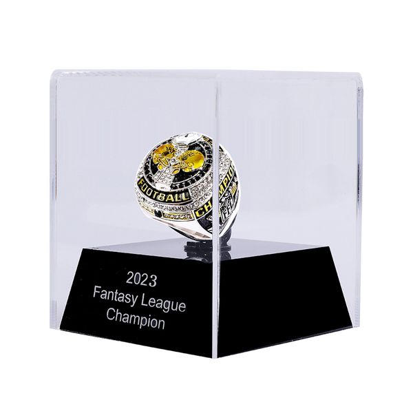 

fantasy football ring 2023 with stand full size, Silver